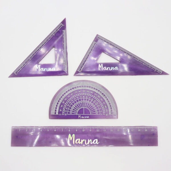 Conjunto de reglas en resina personalizado