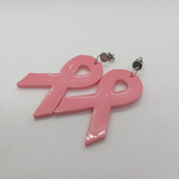 Pendientes lazo conmemorativo de acero y resina - Imagen 2