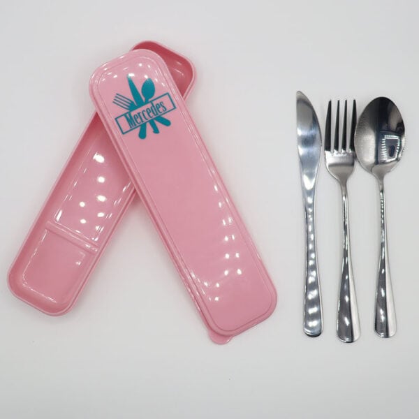 Set de cubiertos de acero inoxidable personalizados
